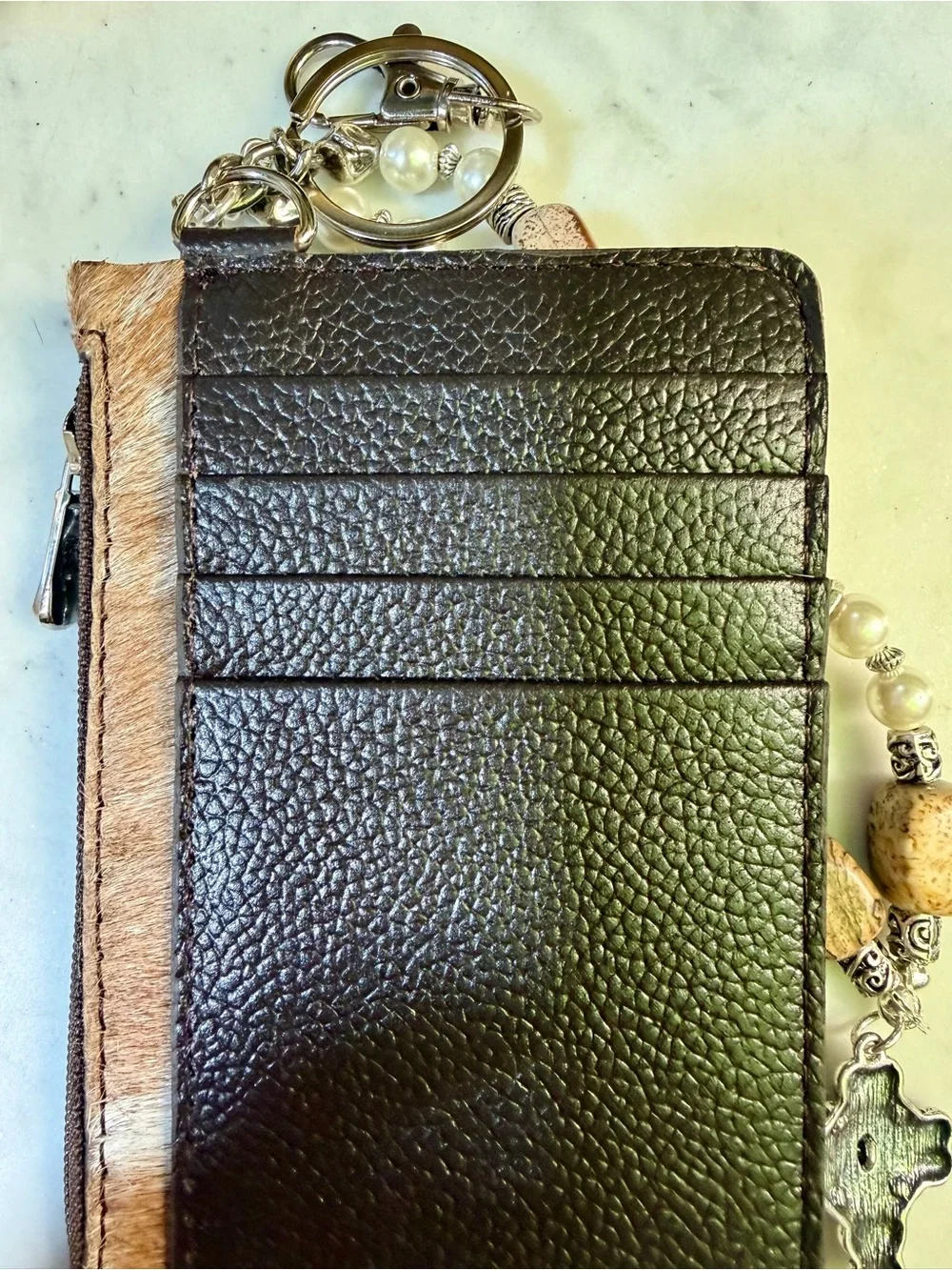 OOAK GENUINE COWHIDE LEATHER HAIR ON HIDE Western Wristlet Card Holder Wallet